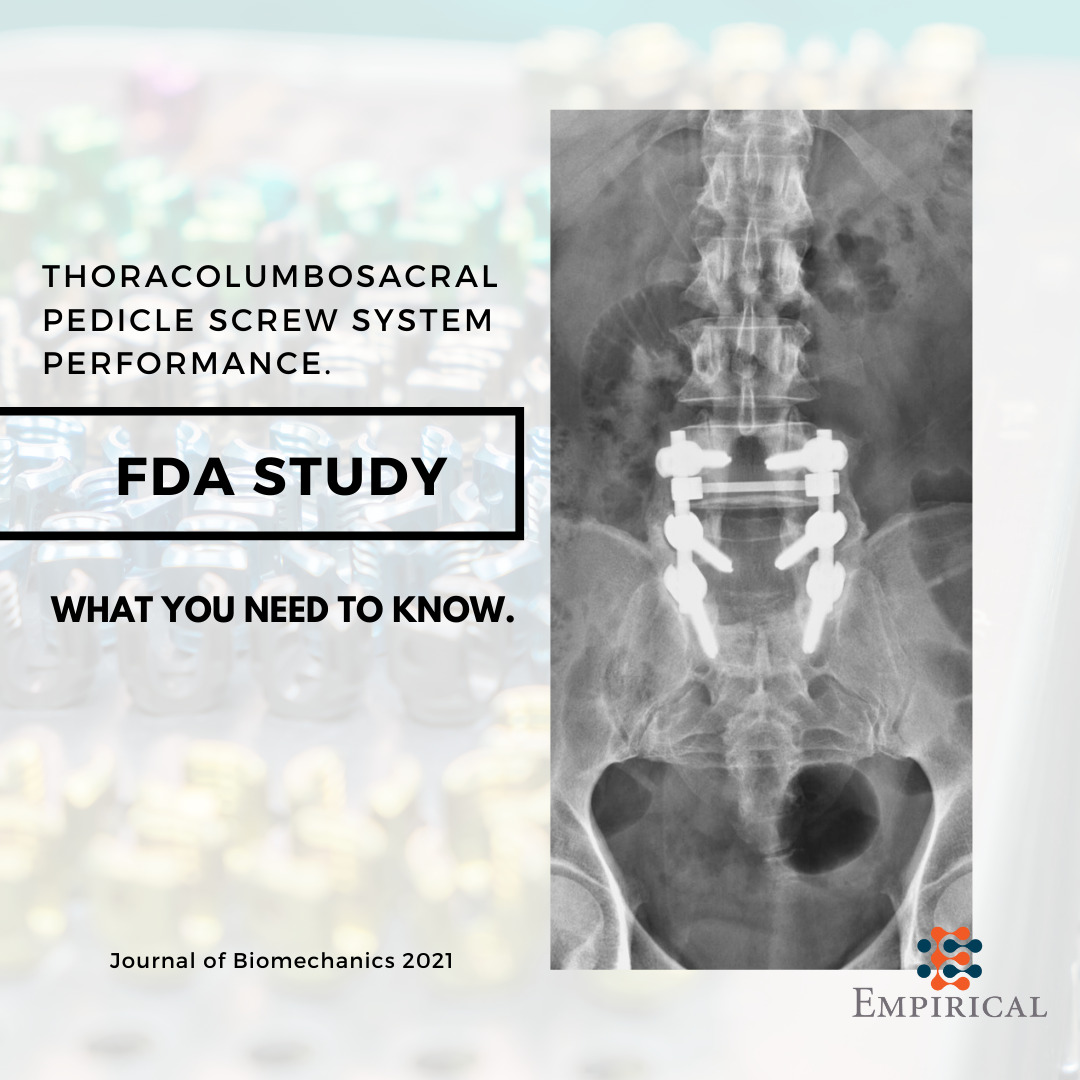 Journal of Biomechanics 2021, Featuring FDA Study "Thoracolumbosacral Pedicle Screw System Performance"
