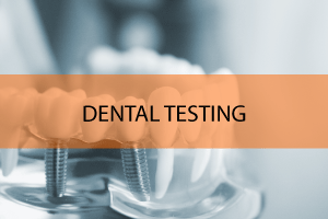 Stock Image of Dental Implant with Superimposed Label "Dental Testing"