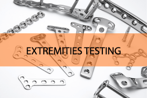 Stock Image of Surgical Fixatives with Superimposed Label "Extremities Testing"