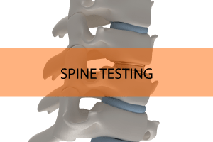Stock Image of Spinal Implant with Superimposed Label "Spine Testing"